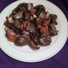 A picture of Liver kebab.