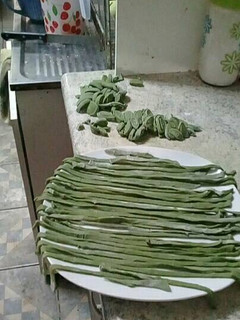 Una foto de Fideos de espinaca