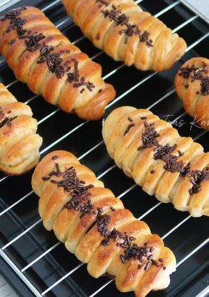 Foto resep Roti Pisang Cokelat (Tanpa Ulen)