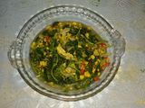 Tumis bayam cah jagung