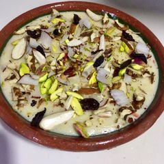 A picture of Singhara kheer.
