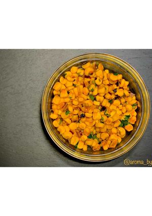 A picture of Sweet corn salad#Vegan#Budgetbasics#easy #healthy #quick #storecupboardcooking#lunchideas.