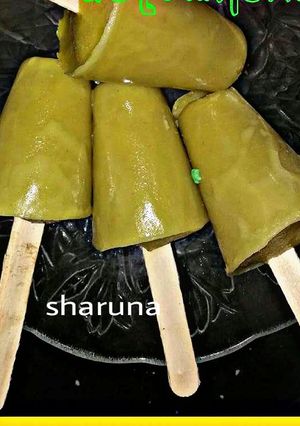 A picture of Muskmelon popsicles.