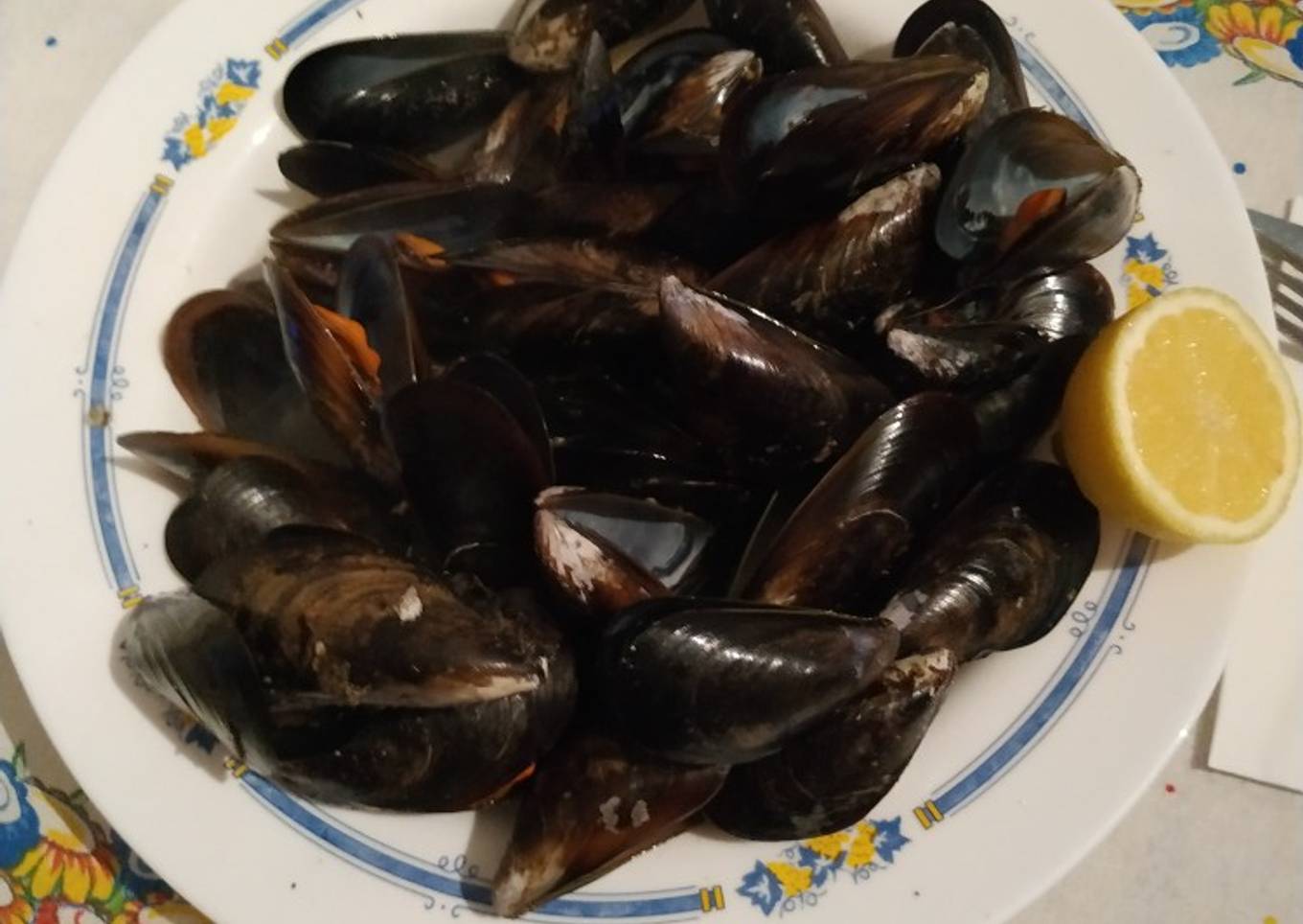Mejillones al vapor