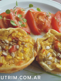 Una foto de Canastitas de Choclo al Curry