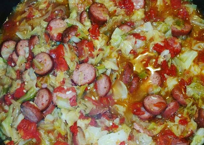 Easiest Way to Make Homemade Smoked Sausage &amp; Cabbage