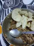 Puli kaijal(imli rice) with potato chips(south india)