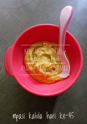 Foto resep Kentang + wortel + buncis + kaldu ayam + ayam + bawang bombay