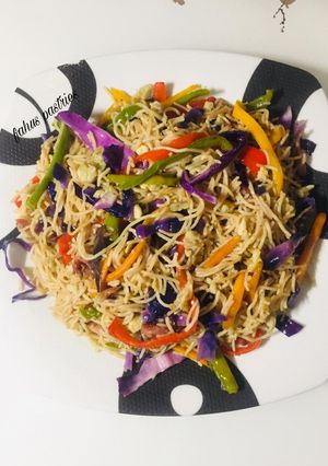 A picture of Stir-fry Singapore Noodles.