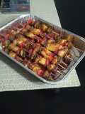 Pinchos de pollo con piña