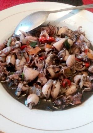 Foto resep Tumis cumi hitam