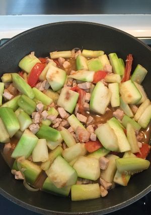Foto resep Zucchini asem" ayam