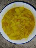 Sopa suculentosa de garbanzos con papa