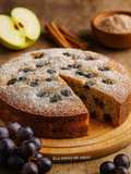 391 Torta morbida con uva, farina di castagne e succo di mela