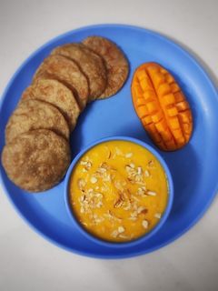 शाही आमरस पुरी (shahi aamras puri reciep in marathi) रेसिपी चे मुख्य फोटो 