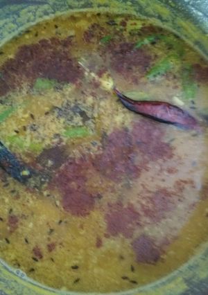 A picture of Bhaja moong daal.