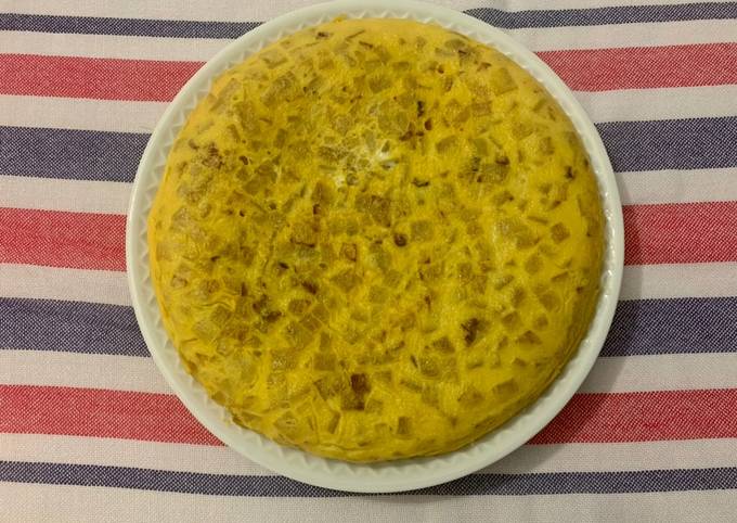 Spanish omelette using Air Fryer