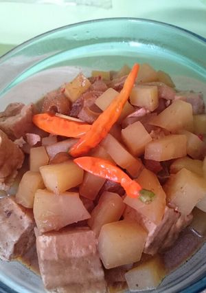 Foto resep Brongkos pepaya muda