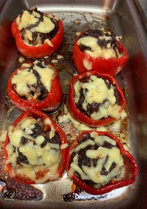 Foto resep Paprika Panggang Isi Daging