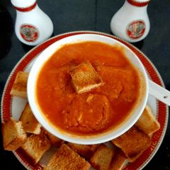 A picture of Schezwan Tomato Soup.