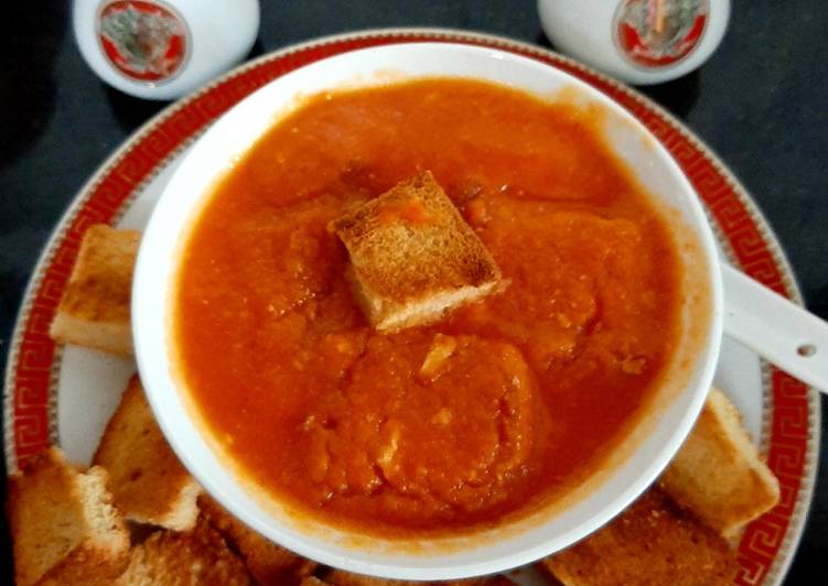 Steps to Make Ultimate Schezwan Tomato Soup