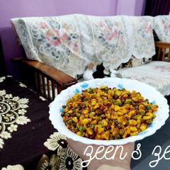 Butter sauteed Corn and Green Peas A picture of Butter sauteed Corn and Green Peas.