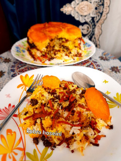 عکسی از دستور هویج پلو🥕