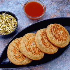 A picture of Savory Moong Sprouts Pancakes.
