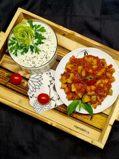 عکسی از دستور قورمه کدو سبز (غذای رژیمی)😋