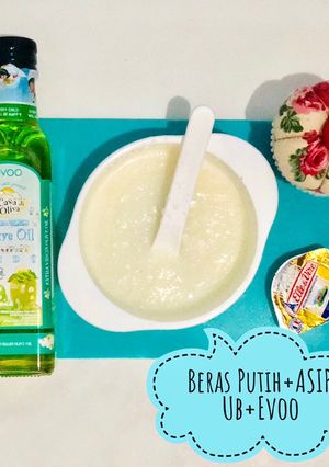 Foto resep Pureee Beras Putih + ub + Evoo 6 bulan