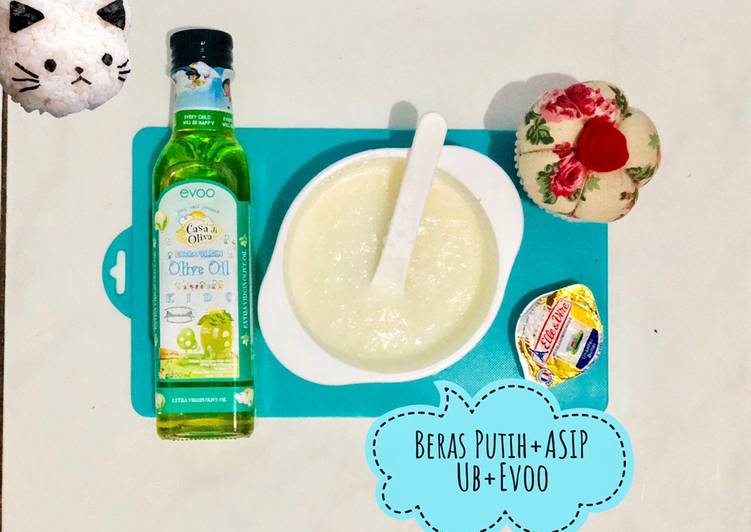 Pureee Beras Putih + ub + Evoo 6 bulan