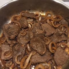A picture of Pinoy Bistek  (beefsteak) Recipe.