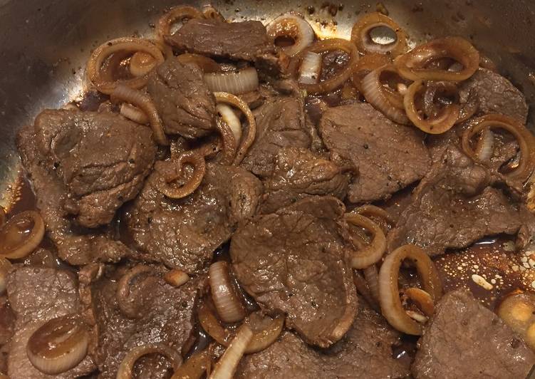 Recipe of Quick Pinoy Bistek  (beefsteak) Recipe