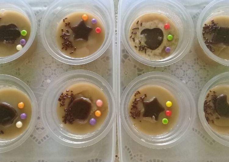 Puding cup capcin (cappuccino cincau) ala @dapurbyana😘