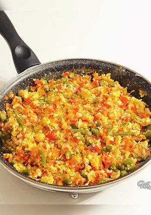 Une photo de Brouillade aux petits légumes