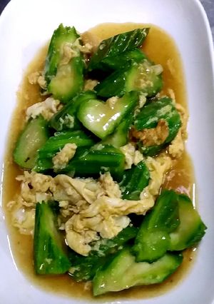รูปของ บวบผัดไข่