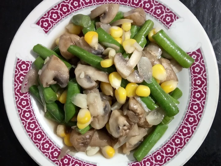 Cara Gampang Membuat Resep 552) Tumis Buncis Jamur Champignon yang Lezat Anti Ribet, Uenak Banget