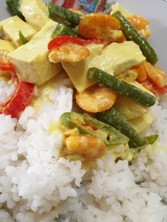 Foto resep Sayur Udang Tahu Tempe Kuah Santan Kuning