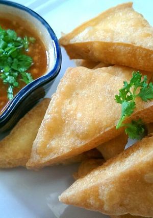 Hình của món Đậu Hủ Chiên Chấm Sốt Đậu Phộng Kiểu Thái (Món Chay).