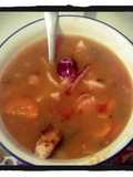 Sopa de Malanga con Mariscos