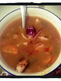Una foto de Sopa de Malanga con Mariscos