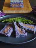 Cabbage Rice Timbale with Mini Meatballs and Purple Green Beans