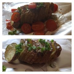 A picture of Grilled potatoes.