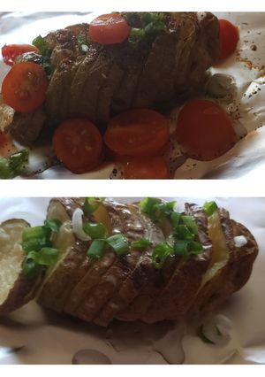 A picture of Grilled potatoes.
