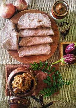 A picture of Ragi bhakri.