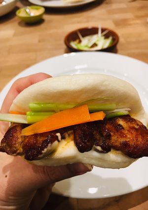 A picture of Chicken Bao.