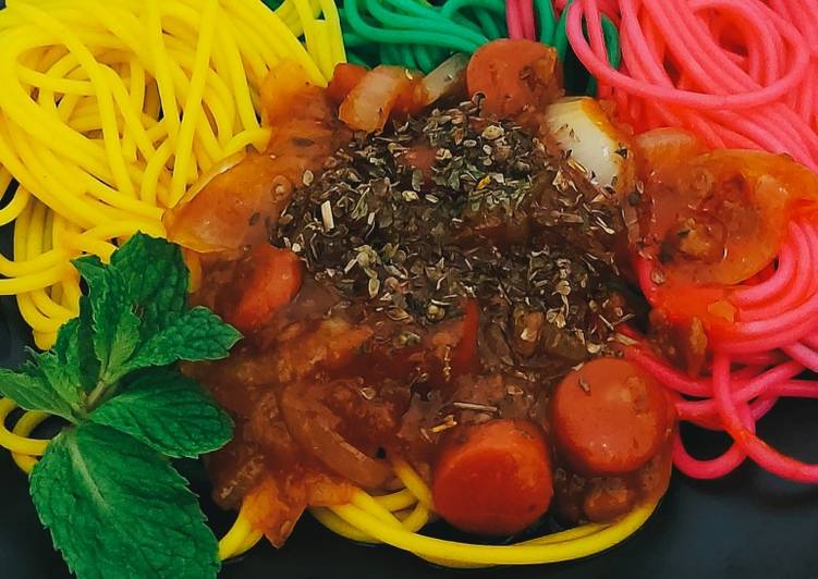 Cara Mudah Menyiapkan Rainbow Spaghetti, Sempurna