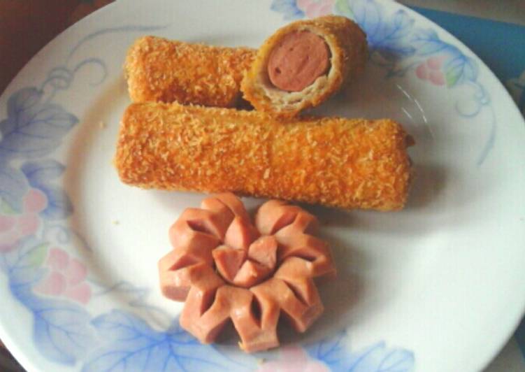 Bagaimana Membuat Roti sosis goreng Anti Gagal