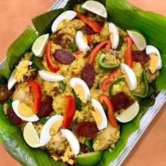 Bringhe (Filipino Rice Dish) A picture of Bringhe (Filipino Rice Dish).