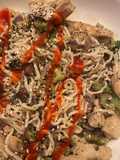 Noodles com Frango e Brócolos